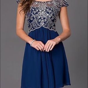 Semi-Formal Jeweled Cocktail Dress